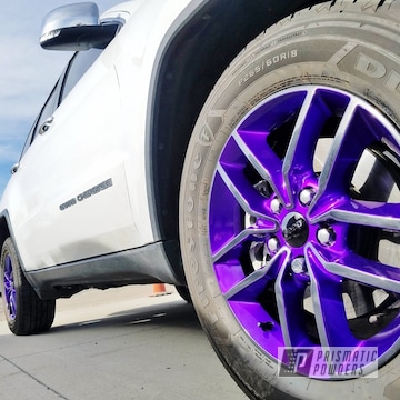 Powder Coated Purple And Black Jeep Cherokee Wheels