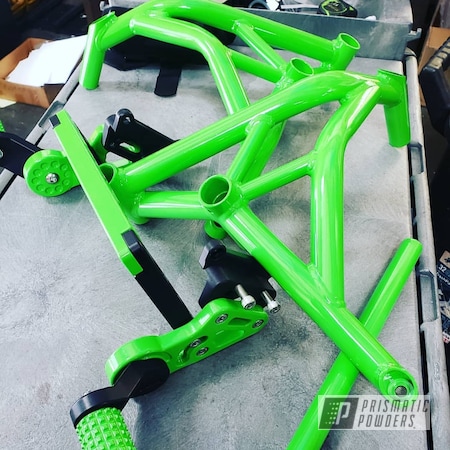 Powder Coating: Clear Vision PPS-2974,Motorcycle Parts,Motorcycles,Kiwi Green PSS-5666