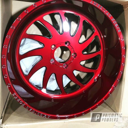 Powder Coating: Misty Lava PMB-4217,American Force,Illusion Cherry PMB-6905,Clear Vision PPS-2974,Automotive,Wheels