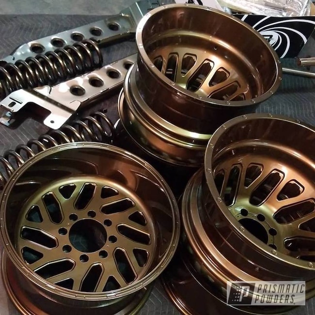 Powder Coated Bronze Dually Wheels For Dodge 3500