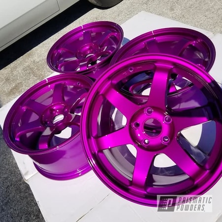 Powder Coating: Clear Vision PPS-2974,Automotive,Illusion Violet PSS-4514,Wheels