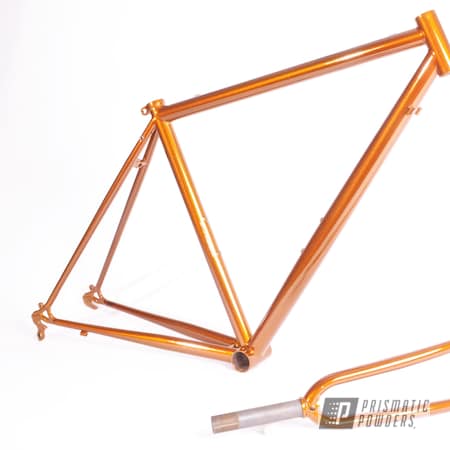 Powder Coating: Illusion Dorado PMB-6921,Bicycles,Bicycle,Clear Vision PPS-2974,Bike Frame,Bicycle Frame and Fork