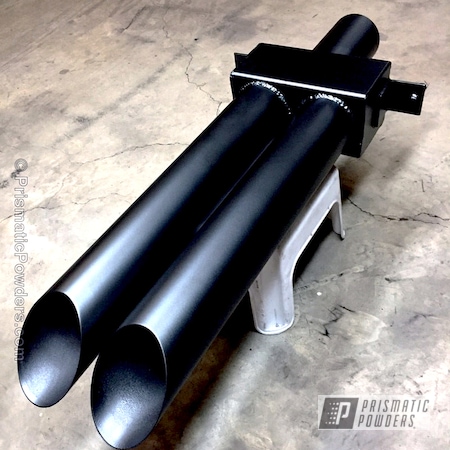 Powder Coating: Automotive,STERLING BLACK UMB-1204,Exhaust Stacks,Custom Powder Coated Exhaust,Miscellaneous