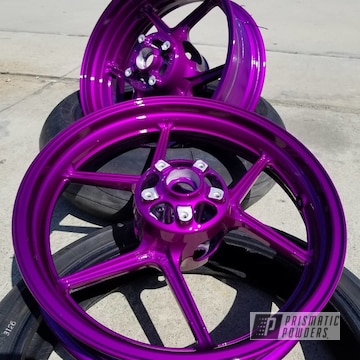 Powder Coated Candy Purple Kawasaki Ninja Wheels