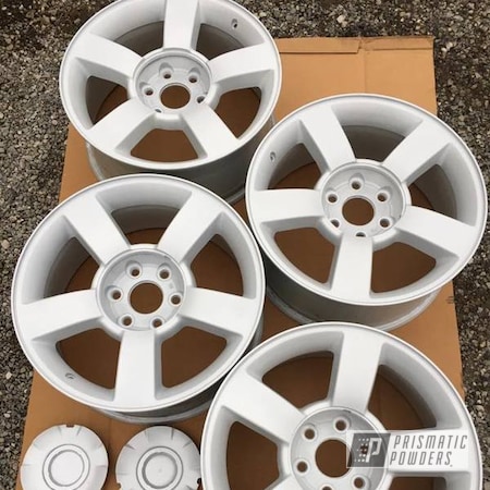 Powder Coating: White Silver Plus PMB-4823,20" Chevrolet Wheels,Single Powder Application,Automotive,Wheels