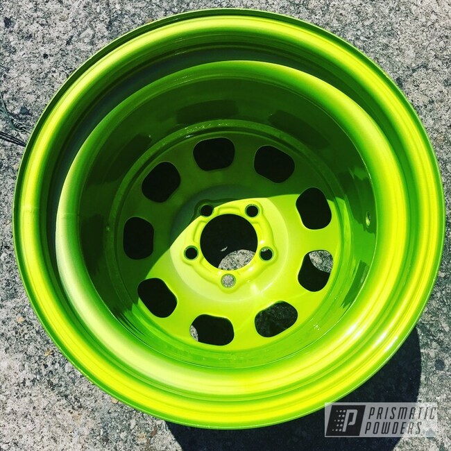 Powder Coated Neon Green Custom Rim