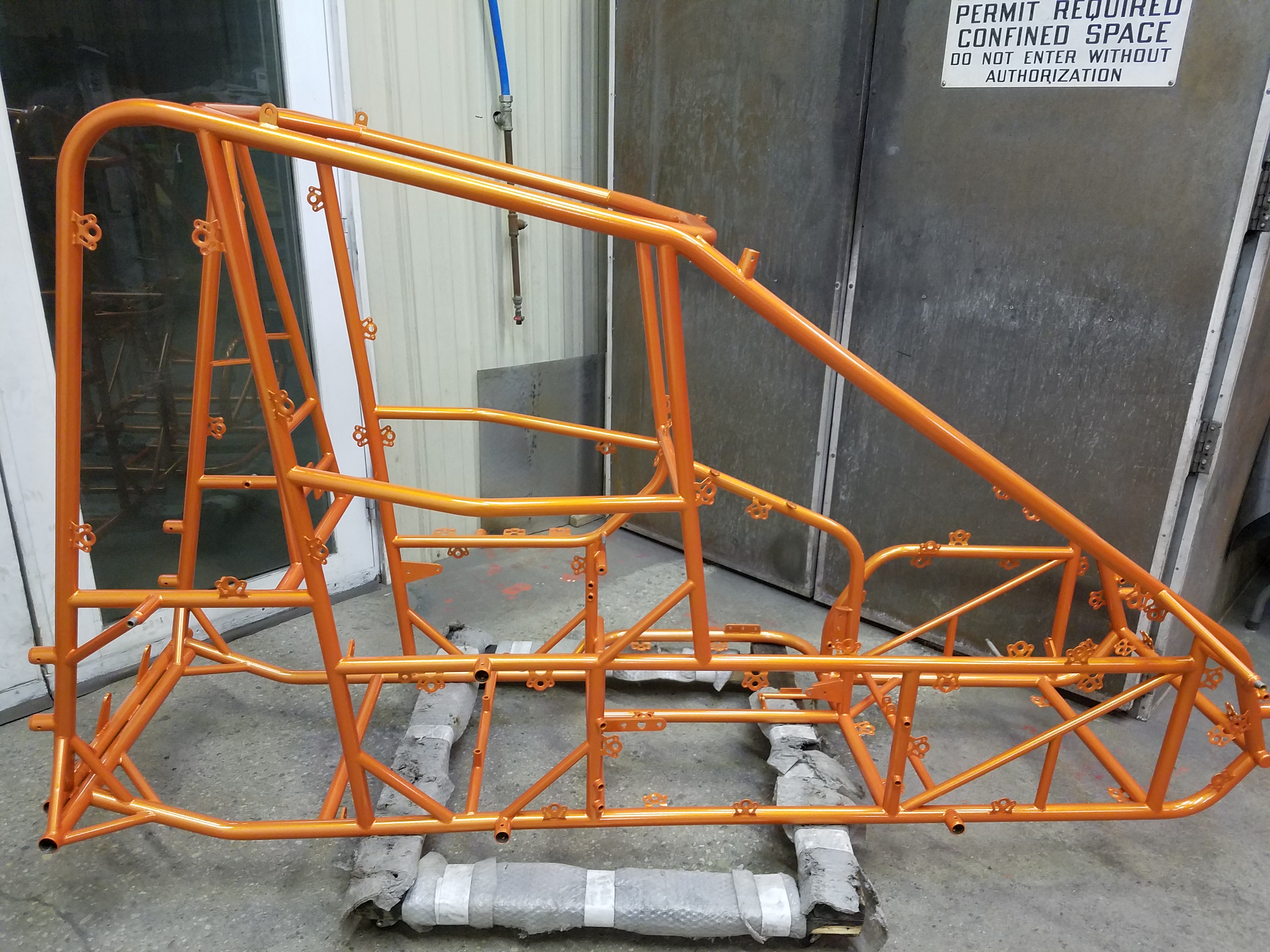 Micro Sprint Race Frame done in Clear Vision and Illusion Orange ...