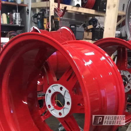 Powder Coating: Wheels,Automotive,Clear Vision PPS-2974,18",Gloss Red,Wide Wheels,powder coating,18” Wheels,Astatic Red PSS-1738