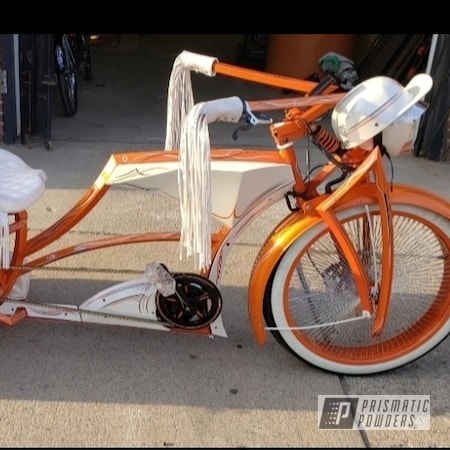 Powder Coating: Trike,Custom Trike Bicycle,Bicycle,Clear Vision PPS-2974,Illusion Orange PMS-4620,Chris Burke Custom