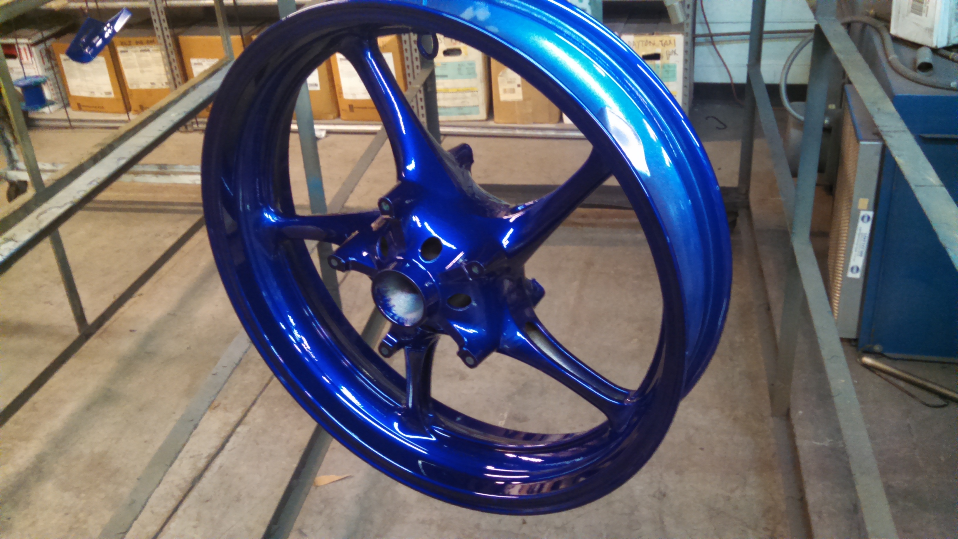 Powder Blue Rims Motorcycle Wheels done in Lollypop Blue and Super Chrome | Prismatic ...