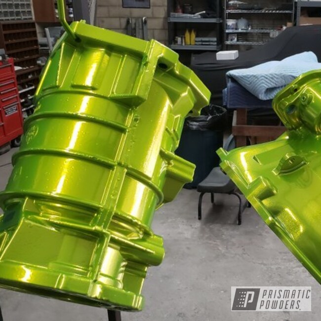 Powder Coated Neon Yellow Truck Transmission