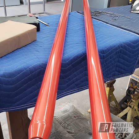 Powder Coating: Fire Orange PMB-6463,Traction Bars,Clear Vision PPS-2974,Truck Suspension,Automotive,Trac Bars