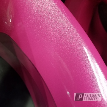 Powder Coated Pink Custom Auto Wheels