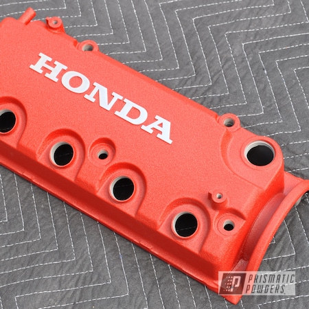 Powder Coating: Automotive,Honda Valve Cover,Honda,Desert Red Wrinkle PWS-2762,Valve Cover