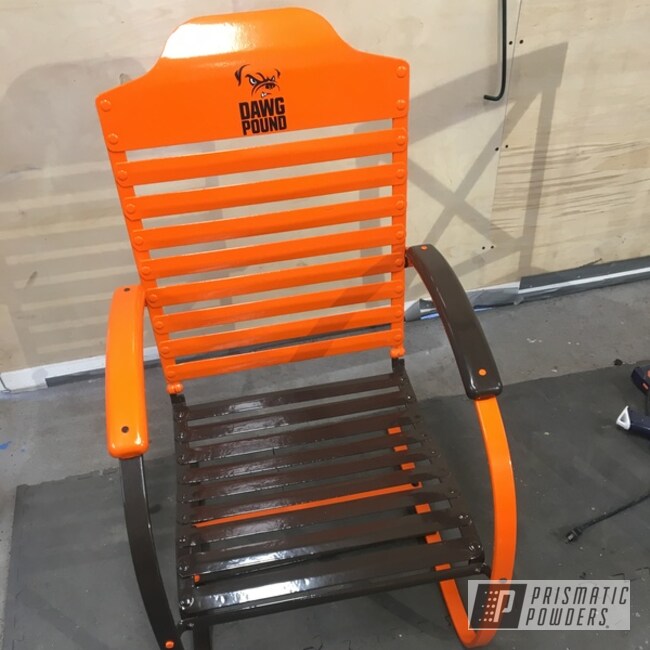 Powder Coated Cleveland Browns Themed Lawn Chair