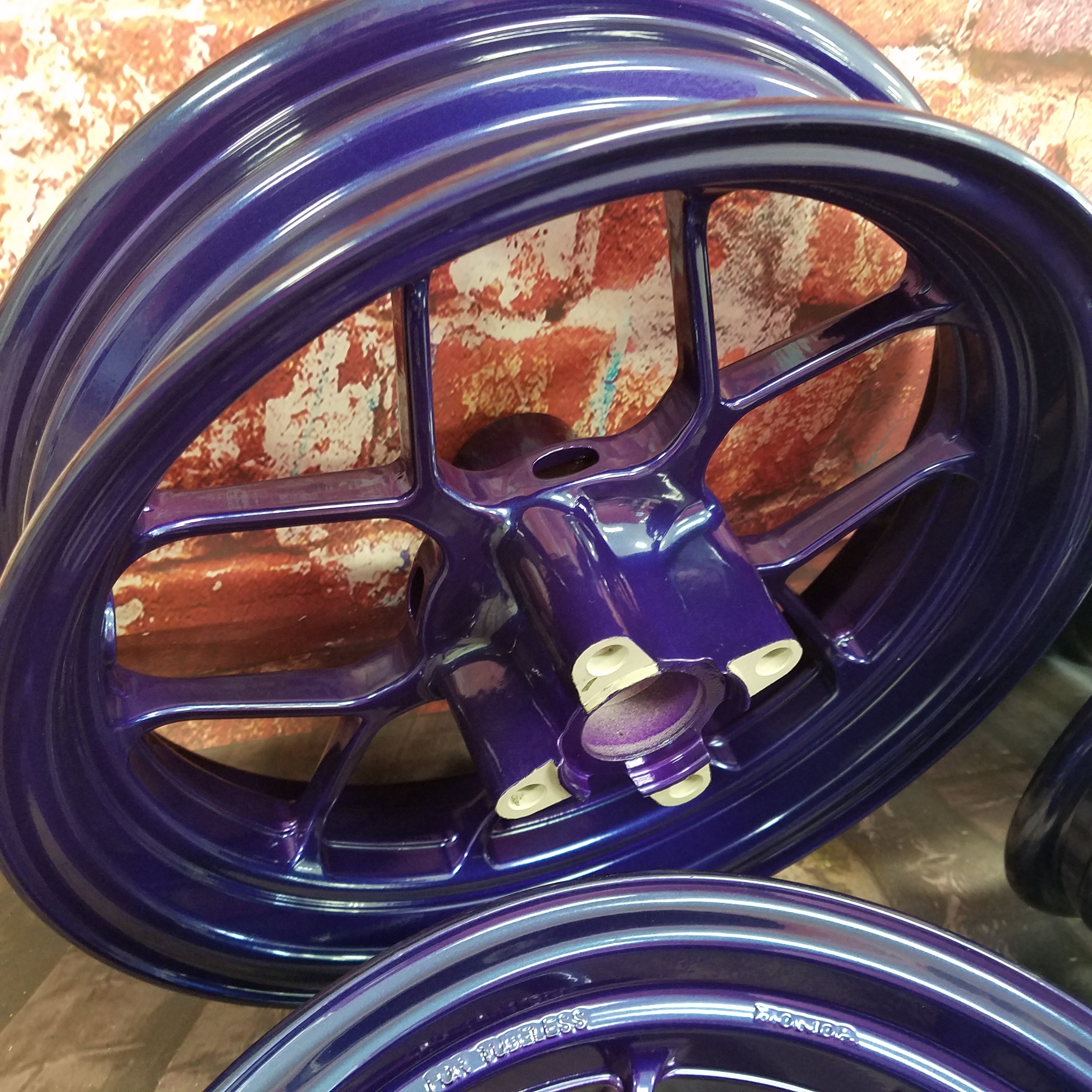 Purple Motorcycle Rims Aluminum Honda Motorcycle Rims featuring Majestic Purple and Super ...