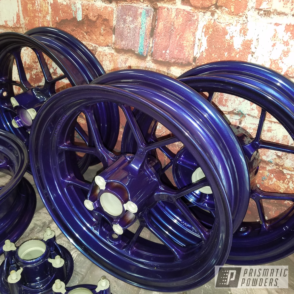 Aluminum Honda Motorcycle Rims featuring Majestic Purple and Super ...