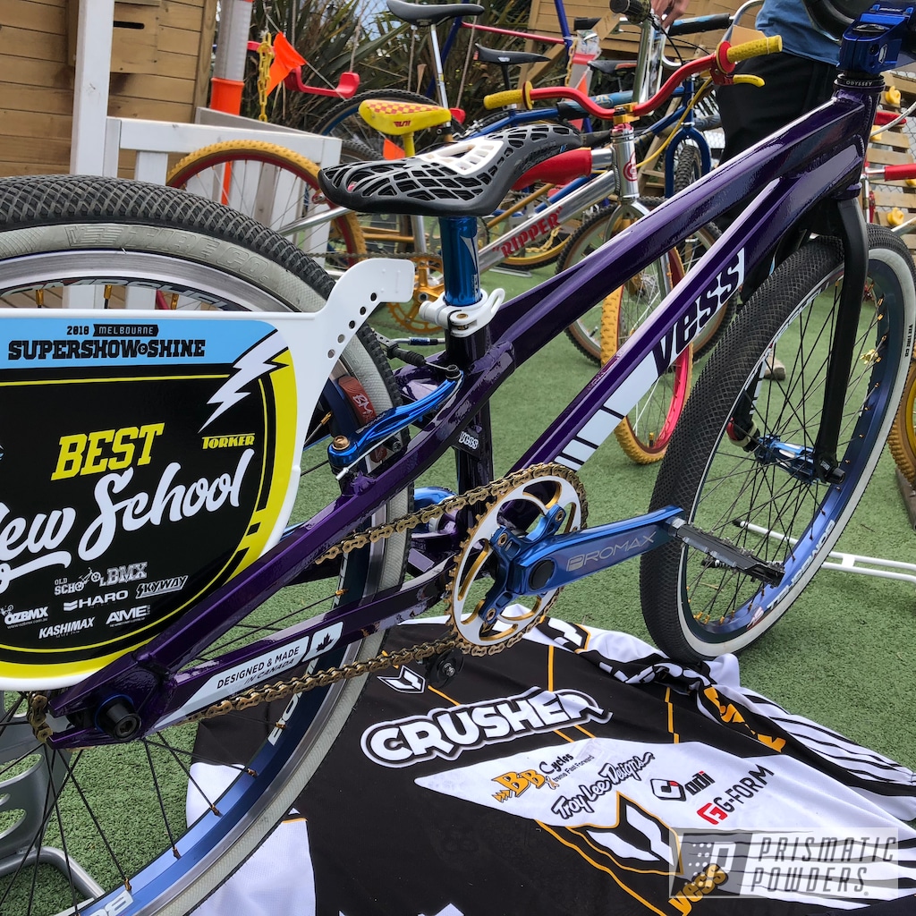 Bmx Typex Race Bike With Illusion Purple And Chameleon Sapphire Teal Prismatic Powders