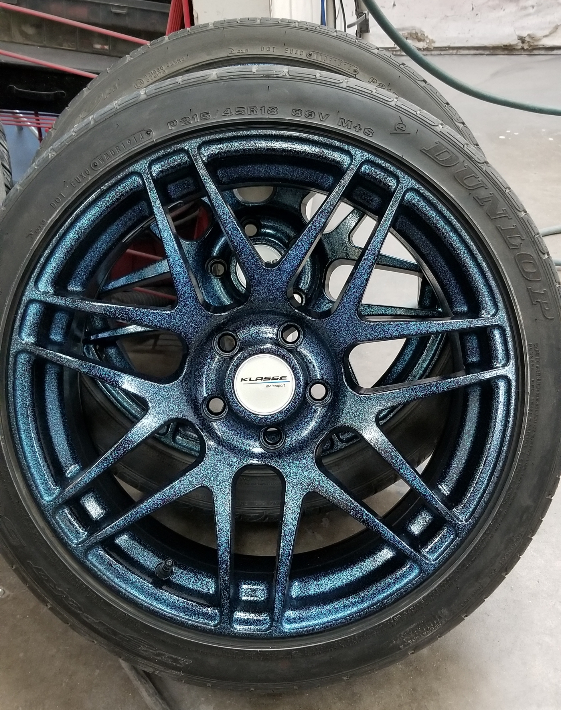 Custom Powder Coated Rims Custom Rims done in Ink Black and Disco Nights | Prismatic Powders