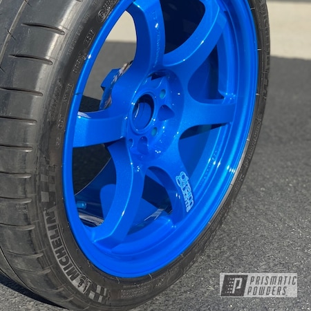 Powder Coating: Auto Parts,57d,Rayswheels,Gram Lights,57dr,Rays Engineering,Clear Vision PPS-2974,RAYS Wheels,Illusion Lite Blue PMS-4621,Automotive,Wheels