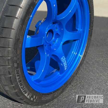 Powder Coating: Auto Parts,57d,Rayswheels,Gram Lights,57dr,Rays Engineering,Clear Vision PPS-2974,RAYS Wheels,Illusion Lite Blue PMS-4621,Automotive,Wheels