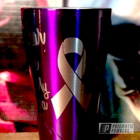 Powder Coating: Lollypop Purple PPS-1505,Tumbler,Ozark Trail Cup,Miscellaneous,Breast Cancer Awareness Theme,Custom Powder Coated Tumbler Cup