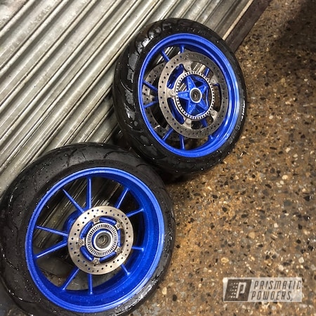 Powder Coating: Motorcycles,Clear Vision PPS-2974,Illusion Blueberry PMB-6908,17" Wheels,Wheels