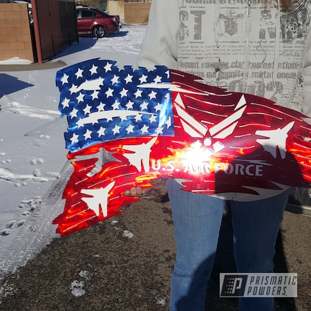 Powder Coating: Metal Art,Intense Blue PPB-4474,American Flag,Rancher Red PPB-6415,Miscellaneous,Flags