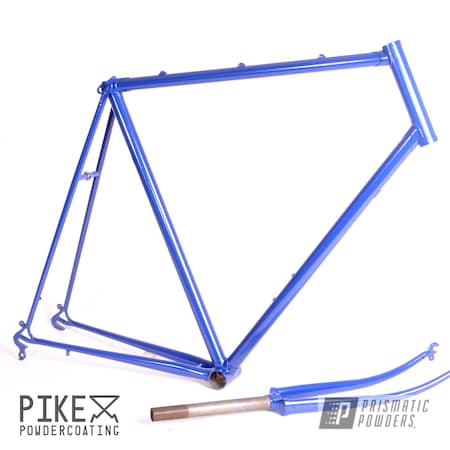 Powder Coating: Bicycle Frame and Fork,Bicycles,Trek,Bike Frame,Bike,Fork,MANHATTAN BLUE UMB-1930