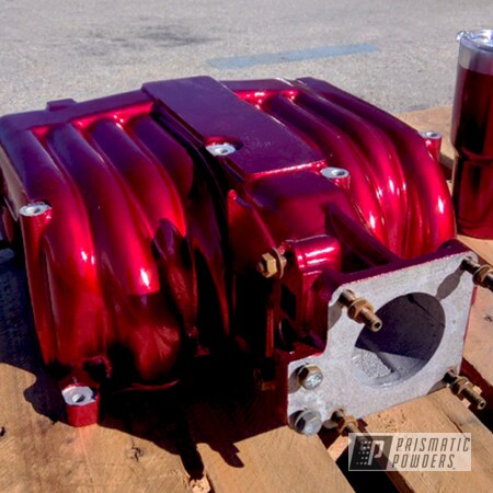 Powder Coating: Tumbler,Clear Vision PPS-2974,Mustang Parts,Automotive,Illusion Red PMS-4515