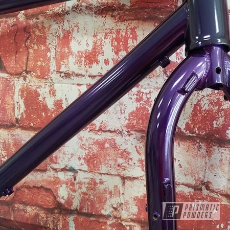 Powder Coating: Lollypop Purple PPS-1505,Bicycles,SUPER CHROME USS-4482,Bicycle Frame