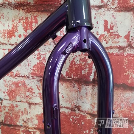 Powder Coating: Lollypop Purple PPS-1505,Bicycles,SUPER CHROME USS-4482,Bicycle Frame