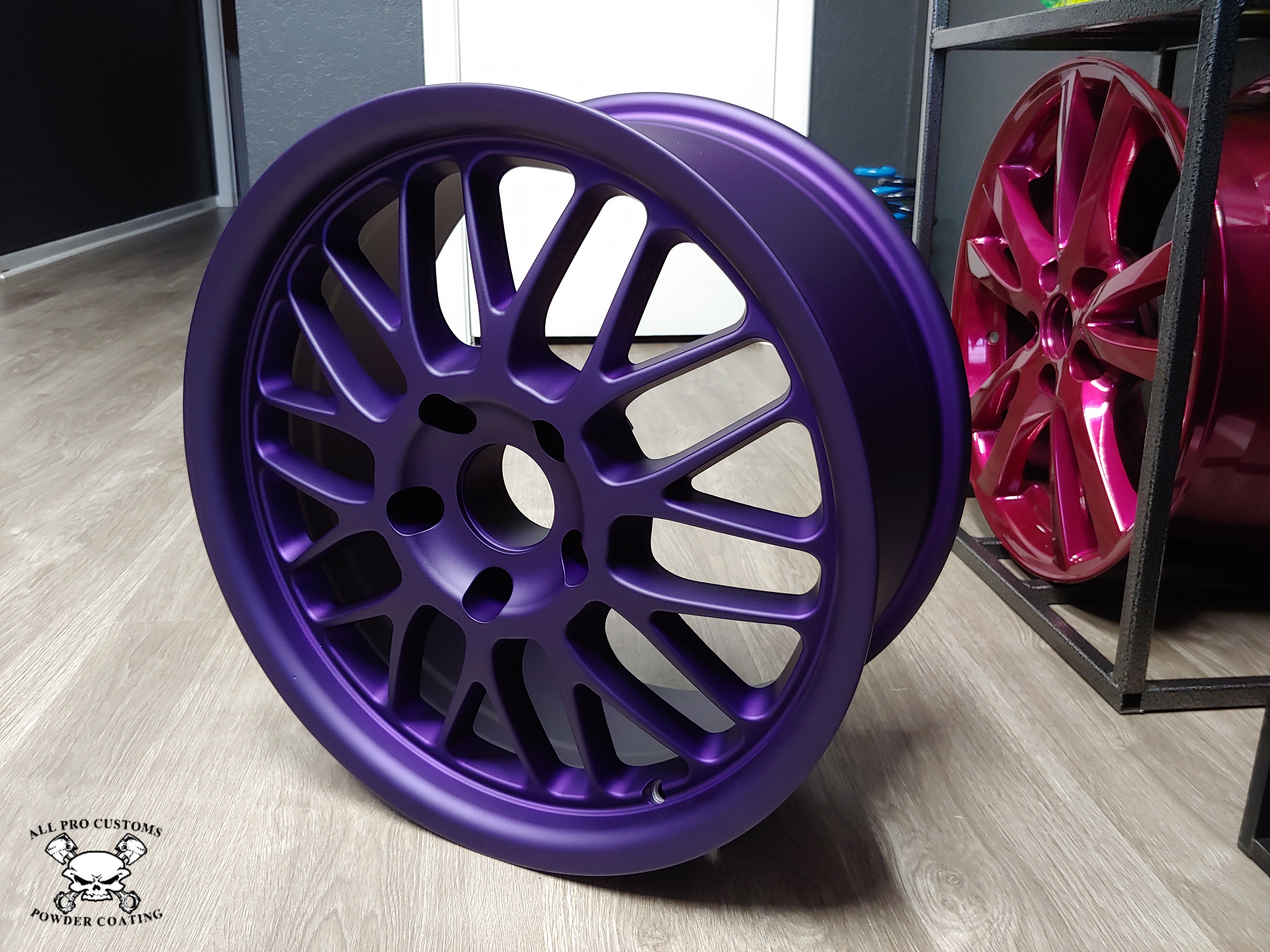 Custom Rims Purple Custom Rim coated with Illusion Purple and Casper Clear | Prismatic Powders