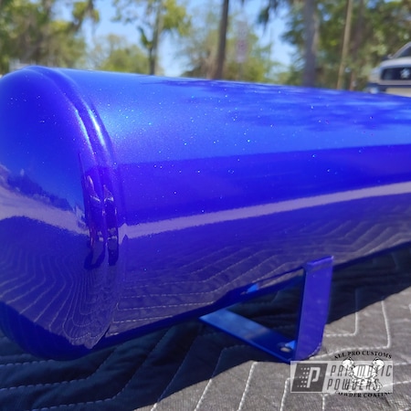 Powder Coating: Miscellaneous,Clear Vision PPS-2974,PIZZAZZ BLUE UPB-4677,Air Tank