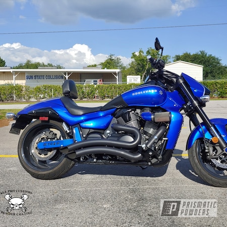 Powder Coating: Clear Vision PPS-2974,Illusion Blueberry PMB-6908,Suzuki,Motorcycles
