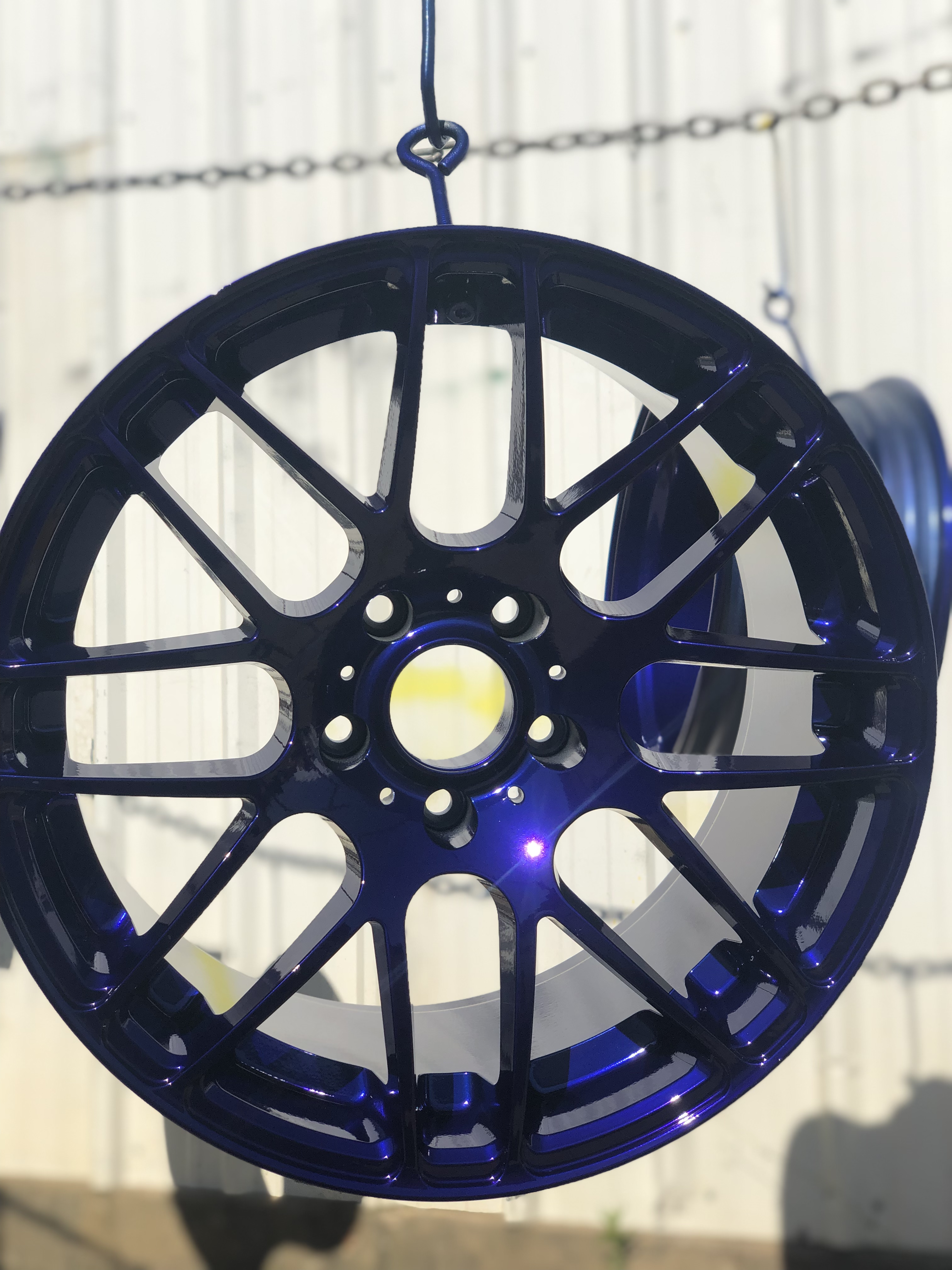 Powder Blue Rims Custom Rims with Intense Blue | Prismatic Powders