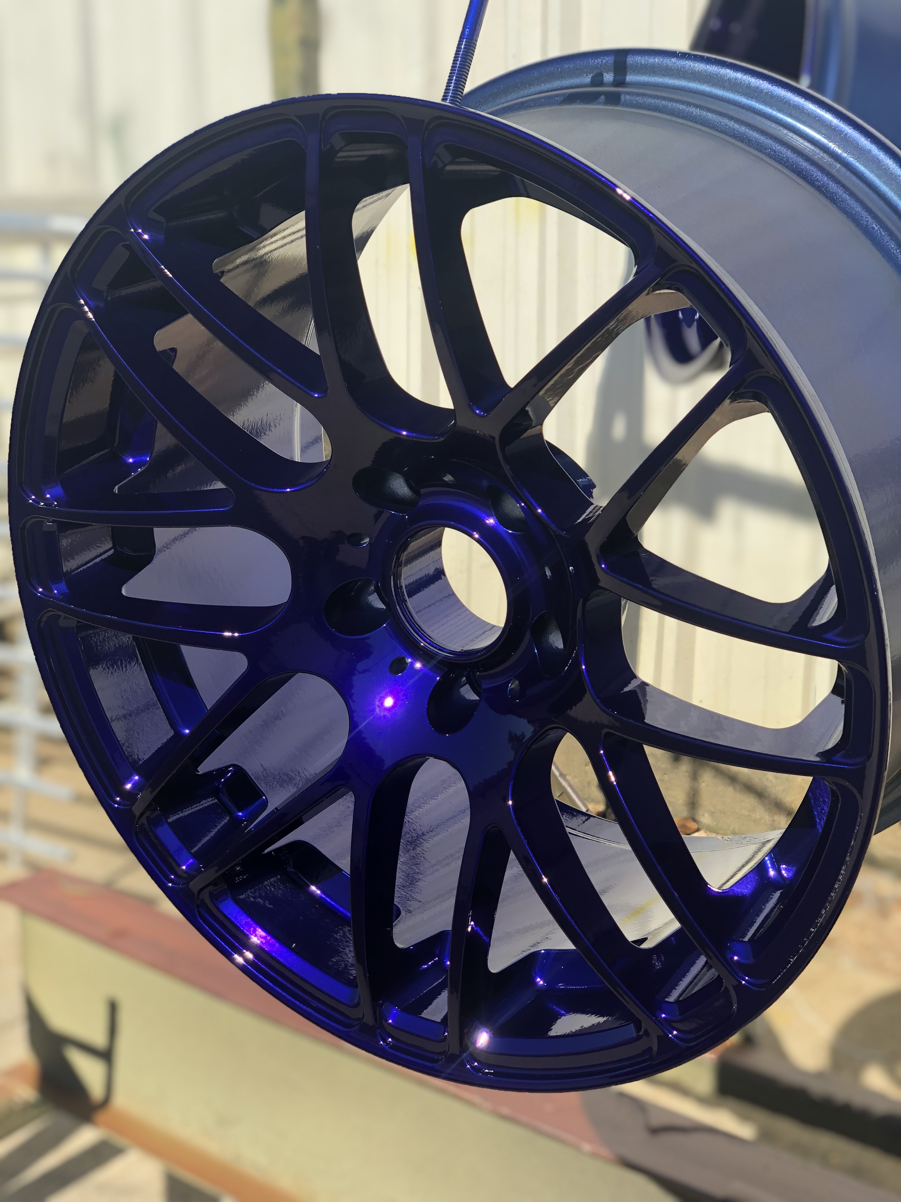 Custom Rims with Intense Blue | Prismatic Powders