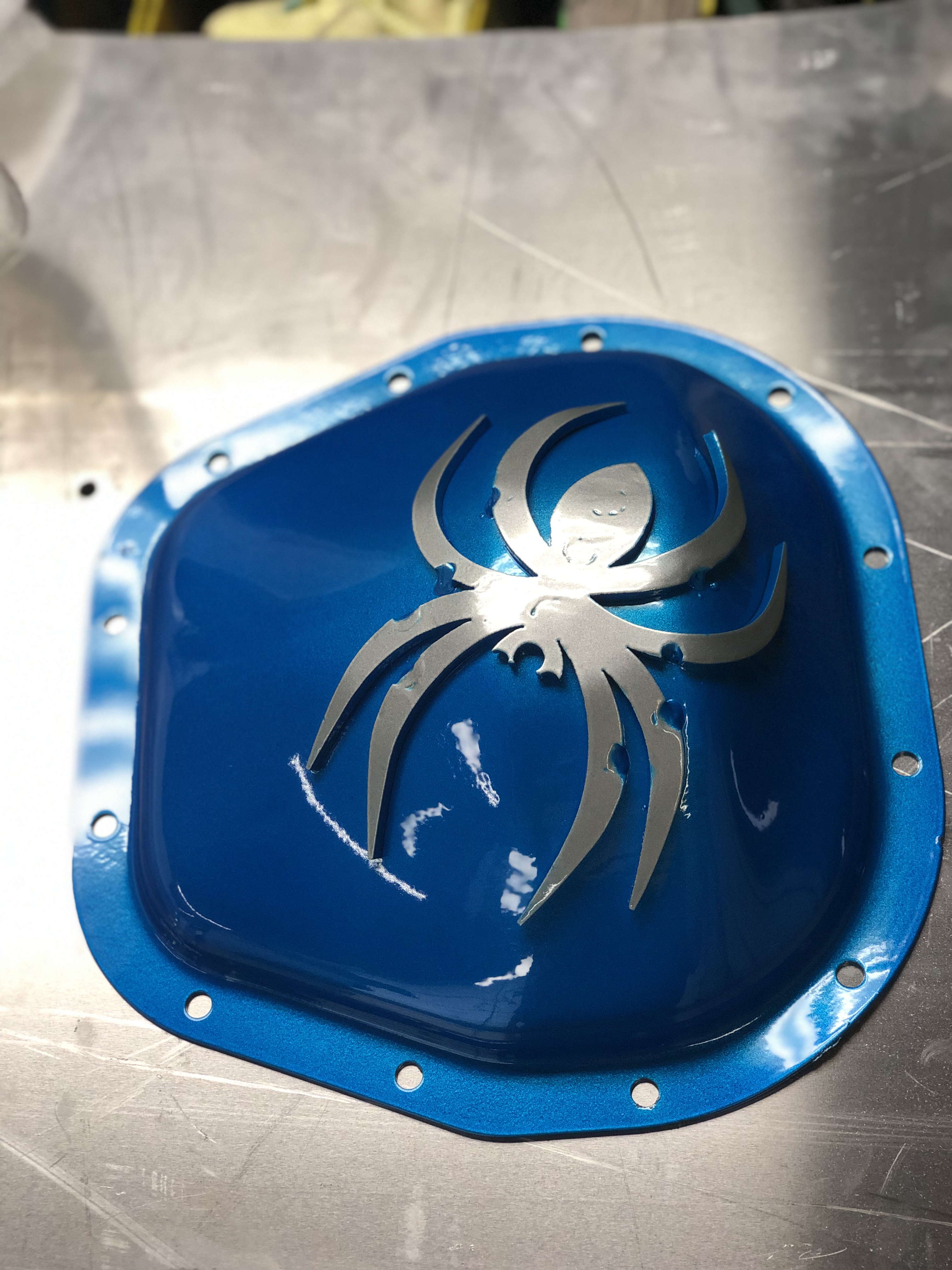 Custom Differential Cover coated in Illusion Lite Blue and Clear Vision ...