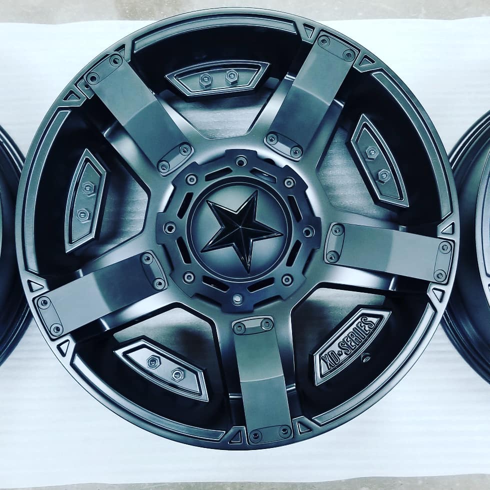 Custom Powder Coated Rims Custom Rims finished with Stone Black | Prismatic Powders