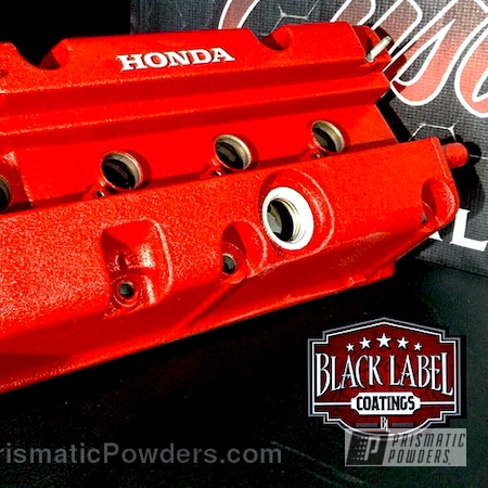 Powder Coating: Automotive,Hacienda Red Wrinkle PWB-6450,Honda K Series Valve Cover,Honda Automotive,Valve Cover