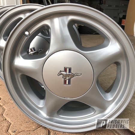Powder Coating: BMW Silver PMB-6525,Mustang,Ford,Ford Mustang,Restoration,Automotive,Wheels