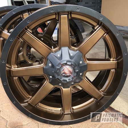 Powder Coating: 20" Wheels,Fuel Wheels,Matte Black PSS-4455,20",Bronze Chrome PMB-4124,Automotive,Wheels,Two Tone