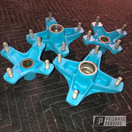 Powder Coating: Gumball Blue PSS-6928,Honda,Hubs,ATV,TRX450R,Honda TRX,ATV Hubs