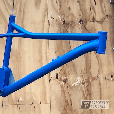 Powder Coating: Bicycles,Mountain Bike,Illusion Lite Blue PMS-4621,Matte Finish,Illusion Royal PMS-6925,Casper Clear PPS-4005,Bicycle,Bicycle Frame