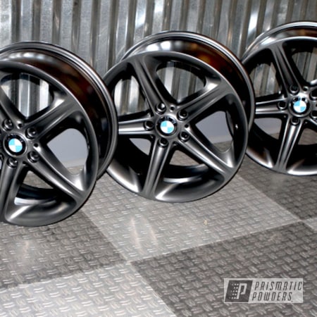 Powder Coating: Wheels,Automotive,Evo Grey PMB-5969,Custom Powder Coated BMW Wheels