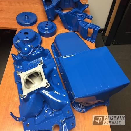Powder Coating: Engine Parts,RAL 5005 Signal Blue,Automotive