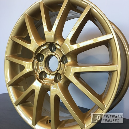 Powder Coating: Spanish Gold EMS-0940,18”,Clear Vision PPS-2974,Automotive,Custom Wheels,Wheels