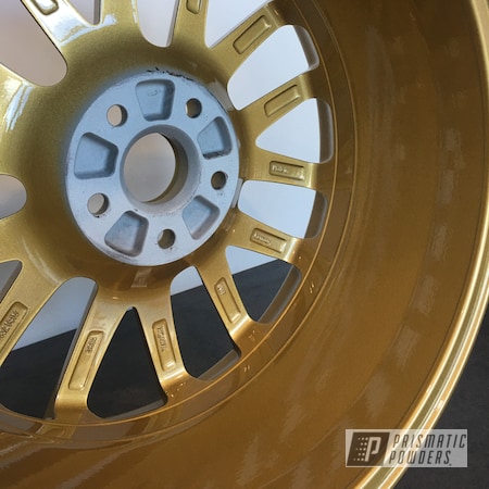 Powder Coating: Spanish Gold EMS-0940,18”,Clear Vision PPS-2974,Automotive,Custom Wheels,Wheels