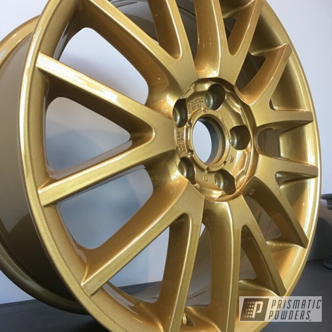 Powder Coated Custom 18 Inch Gold Wheels