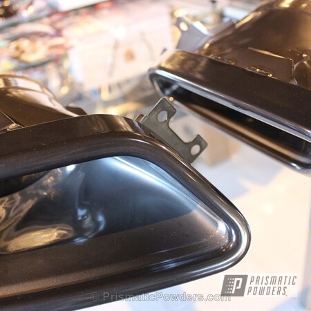 Powder Coating: AMG GT-S Exhaust Tips,Black Chrome II PPB-4623,chrome,Automotive